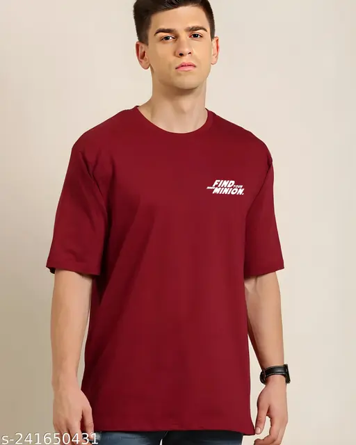 Maroon Oversized T Shirt For Men
